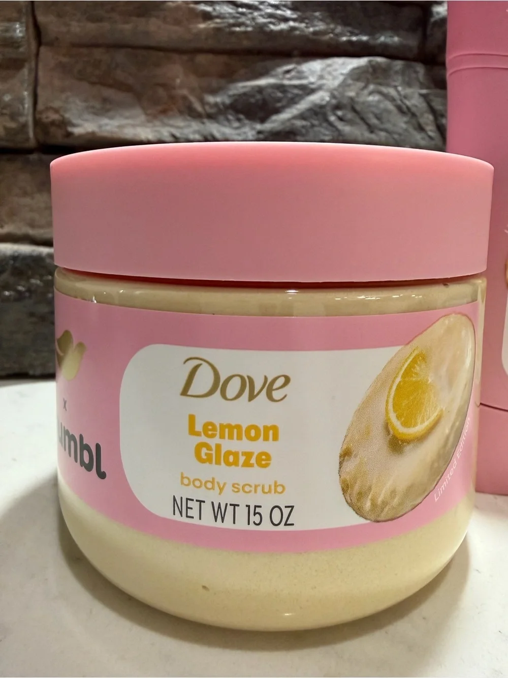 Dove Lemon Glaze Body Scrub & Deodorant Set - Pink